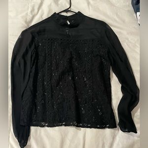 Bold elements black dress shirt for women size medium